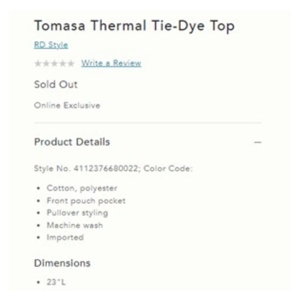 Anthropologie Oversized Waffle Knit Tie Dye Top - Picture 4 of 5